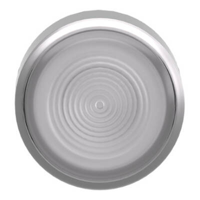 Head for illuminated push button, Harmony XB4, metal, white flush, 22mm, universal LED, spring return, grooved lens - Schneider Electric - ZB4BW313S