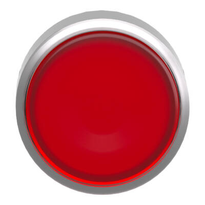 red flush illuminated pushbutton head Ø22 spring return for BA9s bulb - Schneider Electric - ZB4BW34