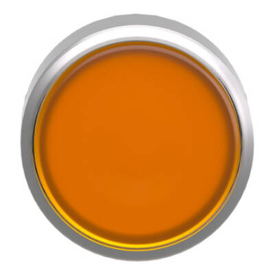 orange flush illuminated pushbutton head Ø22 spring return for BA9s bulb - Schneider Electric - ZB4BW35