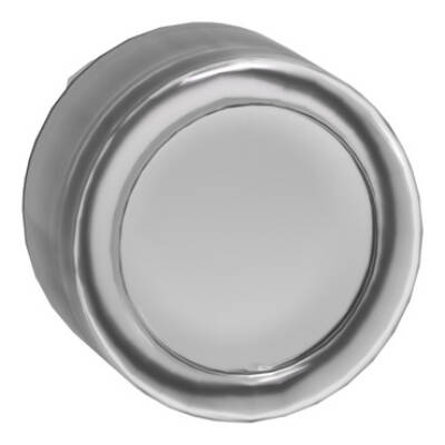Head for illuminated push button, Harmony XB4, metal, white flush, 22mm, universal LED, spring return, clear boot - Schneider Electric - ZB4BW513