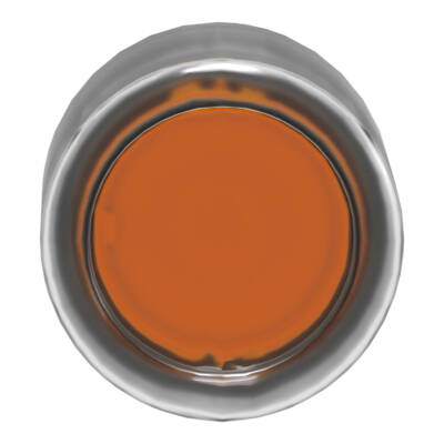 Head for illuminated push button, Harmony XB4, metal, orange flush, 22mm, universal LED, spring return, clear boot - Schneider Electric - ZB4BW553