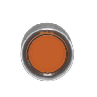 Head for illuminated push button, Harmony XB4, metal, orange flush, 22mm, universal LED, spring return, clear boot - Schneider Electric - ZB4BW553