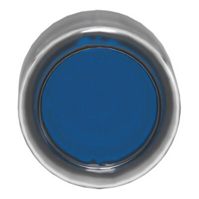 Head for illuminated push button, Harmony XB4, metal, blue flush, 22mm, universal LED, spring return, clear boot - Schneider Electric - ZB4BW563