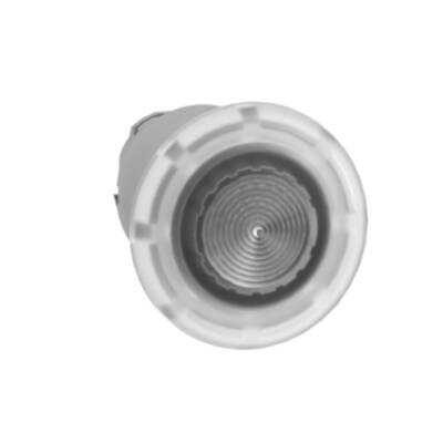 Head for illuminated push button, Harmony XB4, white, mushroom 40mm, 22mm, latching, push-pull to release, universal LED, unmarked - Schneider Electric - ZB4BW613