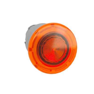 Head for illuminated push button, Harmony XB4, metal, orange muhroom 40mm, 22mm, universal LED, latching push-pull - Schneider Electric - ZB4BW653