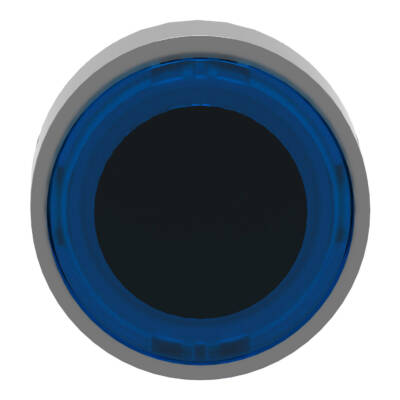 Head for illuminated push button, Harmony XB4, metal, blue flush, 22mm, universal LED, spring return, illuminated ring - Schneider Electric - ZB4BW963