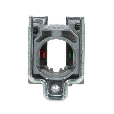 Single contact block with body/fixing collar, metal, screw clamp terminal, 1 NO + 1 NC - Schneider Electric - ZB4BZ105