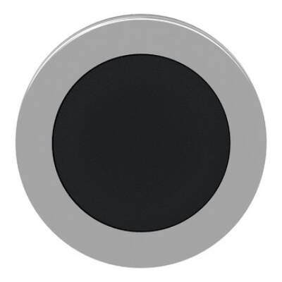 Harmony XB4, Flush mounted push button head, metal, black, Ø30, spring return, unmarked - Schneider Electric - ZB4FA2