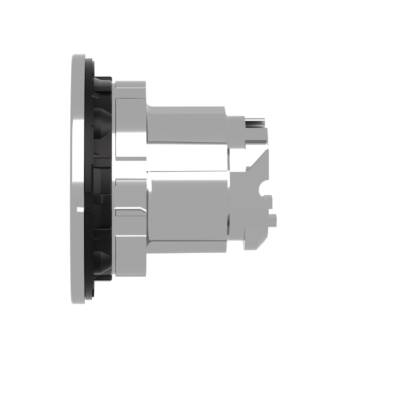 Head for illuminated push button, Harmony XB4, metal, yellow, universal LED, 30mm, left to center, for legend of insertion - Schneider Electric - ZB4FA58