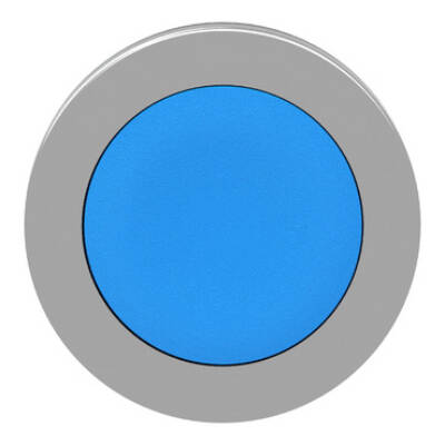 Harmony XB4, Flush mounted push button head, metal, blue, Ø30, spring return, unmarked - Schneider Electric - ZB4FA6