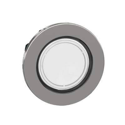 Customizable flush mounted push button head, metal, flush, Ø30, spring return - Schneider Electric - ZB4FACUST03