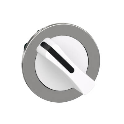 Head for selector switch, Harmony XB4, flush mounted white 2 position stay put - Schneider Electric - ZB4FD201