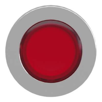 Head for illuminated push button, Harmony XB4, metal, red flush mounted, 30mm, universal LED, unmarked - Schneider Electric - ZB4FH043