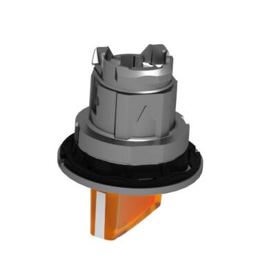 Head for illuminated selector switch, Harmony XB4, metal, orange handle, flush mounted, 30mm, universal LED, 2 positions - Schneider Electric - ZB4FK1253