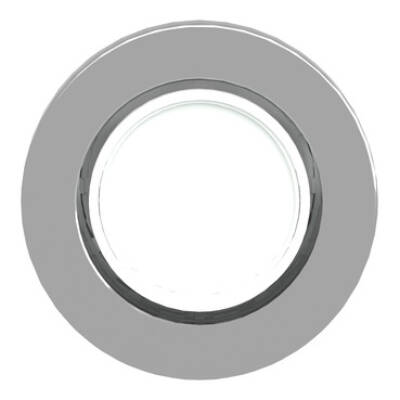 Head for pilot light, Harmony XB4, flush mounted, white, 30mm, with plain lens, universal LED - Schneider Electric - ZB4FV013