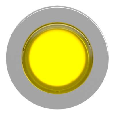 Head for illuminated push button, Harmony XB4, metal, blue projecting, 30mm, spring return, universal LED, unmarked - Schneider Electric - ZB4FW183
