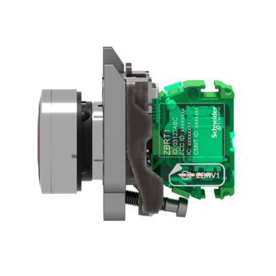 transmitter - Ø22 mm metal head - white O on red background cap - Schneider Electric - ZB4RTA432