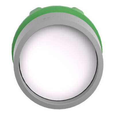 Harmony XB5, Push button head, plastic, recessed, white, Ø22, spring return, unmarked, grey bezel - Schneider Electric - ZB5AA16C0