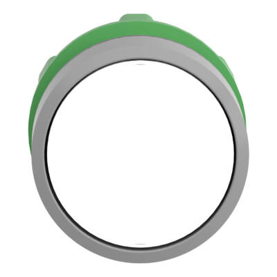 Harmony XB5, Push button head, plastic, flush, white, Ø22, spring return, unmarked, grey bezel - Schneider Electric - ZB5AA1C0