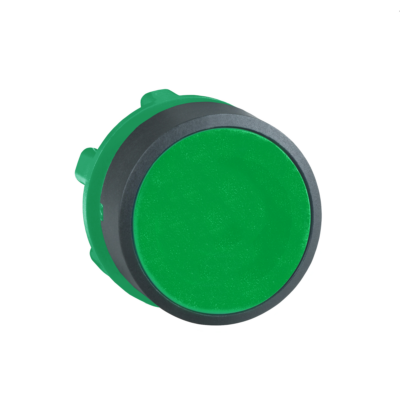 Push button head, plastic, flush, green, Ø22, spring return, unmarked - Schneider Electric - ZB5AA3