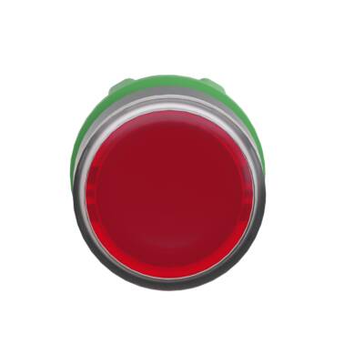 Head for illuminated push button, Harmony XB5, plastic, red flush, 22mm, universal LED, for insetion of legend - Schneider Electric - ZB5AA48