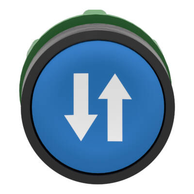 blue flush pushbutton head Ø22 spring return "up and down arrows" - Schneider Electric - ZB5AA650
