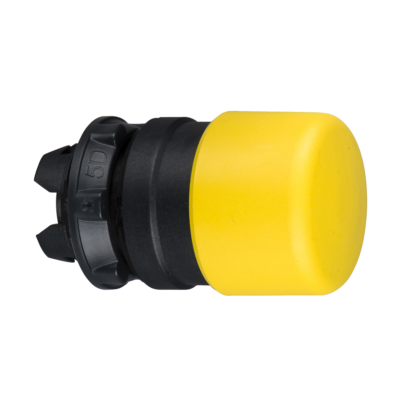 yellow Ø30 mushroom pushbutton head Ø22 spring return - Schneider Electric - ZB5AC54