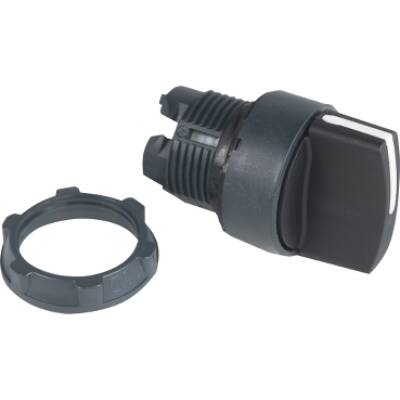 black selector switch head Ø22 2-position stay put - Schneider Electric - ZB5AD2