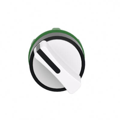 white selector switch head Ø22 2-position stay put - Schneider Electric - ZB5AD201