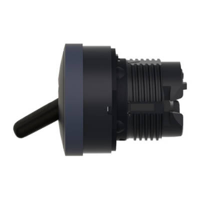 black selector switch head Ø22 2-position stay put - Schneider Electric - ZB5AD28