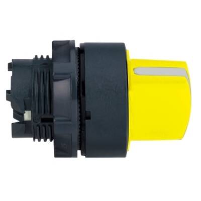 Head for selector switch, Harmony XB5, XB4, yellow Ø22 mm 3 position stay put - Schneider Electric - ZB5AD305