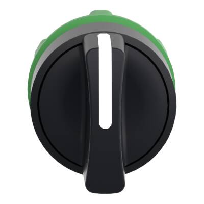 black selector switch head Ø22 3-position spring return - Schneider Electric - ZB5AD8