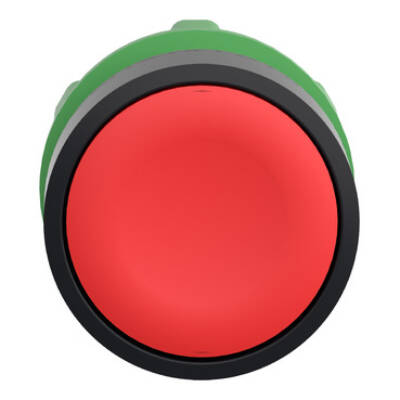 red flush pushbutton head Ø22 push-push unmarked - Schneider Electric - ZB5AH04