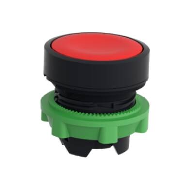 red flush pushbutton head Ø22 push-push unmarked - Schneider Electric - ZB5AH04