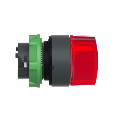 Head for illuminated selector switch, Harmony XB5, universal LED,  red handle, 22mm, 3 positions, stay put - Schneider Electric - ZB5AK1343