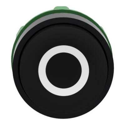 black projecting pushbutton head Ø22 spring return "O" - Schneider Electric - ZB5AL232