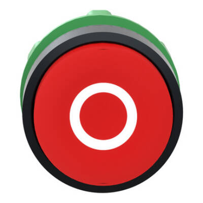 Projecting push button head Ø40, plastic, red, Ø22, spring return, marked O - Schneider Electric - ZB5AL432
