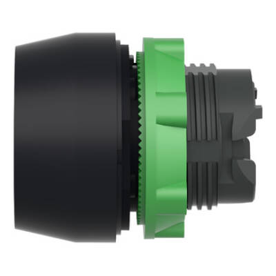 black flush pushbutton head Ø22 spring return unmarked - Schneider Electric - ZB5AP2S