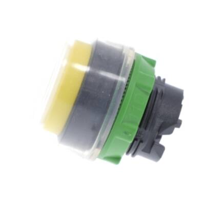 Push button head, plastic, projecting, yellow, Ø22, spring return, booted, unmarked - Schneider Electric - ZB5AP5