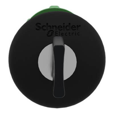black Ø40 mushroom pushbutton head Ø22 latching key release - Schneider Electric - ZB5AS12