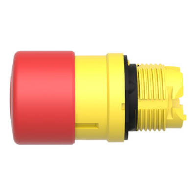 Harmony XB5, Emergency stop head switching off, plastic, red mushroom Ø30, Ø22, trigger latching push-pull - Schneider Electric - ZB5AT844
