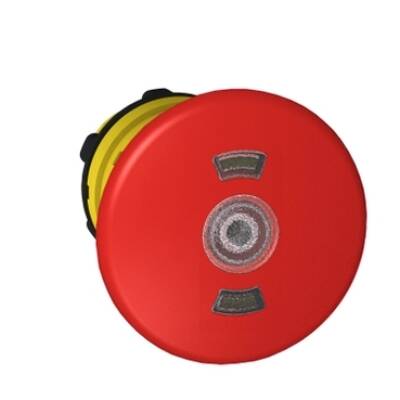 red Ø40 illum Emergency stop pushbutton head Ø22 trigger and latching - Schneider Electric - ZB5AT8643M