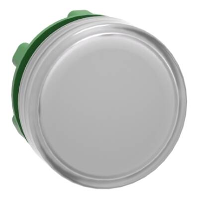 Head for pilot light, Harmony XB5, plastic, white, 22mm, universal LED, plain lens - Schneider Electric - ZB5AV013