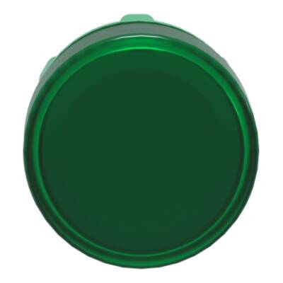 Head for pilot light, Harmony XB5, plastic, green, 22mm, universal LED, plain lens - Schneider Electric - ZB5AV033