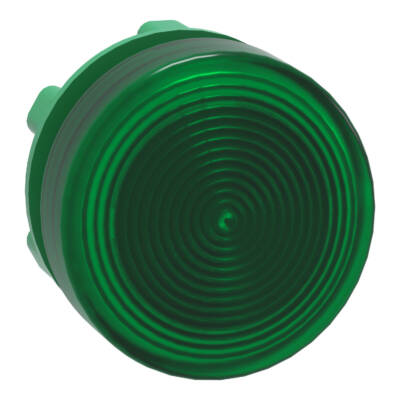 Head for pilot light, Harmony XB5, green, 22mm, with grooved lens, universal LED - Schneider Electric - ZB5AV033S