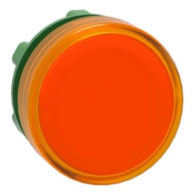 Head for pilot light, Harmony XB5, plastic, orange, 22mm, universal LED, plain lens - Schneider Electric - ZB5AV053