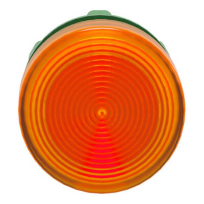 Head for pilot light, Harmony XB5, orange, 22mm, with grooved lens, universal LED - Schneider Electric - ZB5AV053S