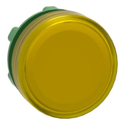 Head for pilot light, Harmony XB5, plastic, yellow, 22mm, universal LED, plain lens - Schneider Electric - ZB5AV083