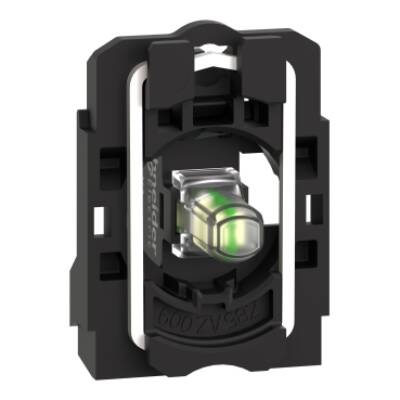 Complete body/light block assembly, Harmony XB5, plastic, universal LED, body/fixing collar, 24V AC DC - Schneider Electric - ZB5AVB1
