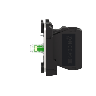 Complete body/light block assembly, Harmony XB5, plastic, universal LED, body/fixing collar, 24…120V AC DC - Schneider Electric - ZB5AVBG1